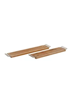 Top 10 🎁 Contemporary Mango Wood Tray - Set of 2 by Monroe Lane 🔔 -Monroe Lane Sales Belk 19635