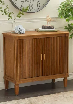 Outlet 🧨 Traditional Rectangular Brown Wood and Metal 2 Door Cabinet by Monroe Lane 🛒