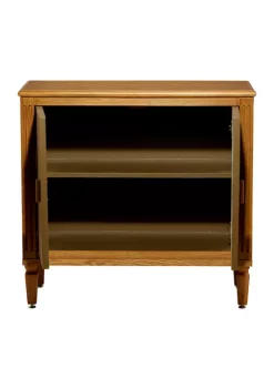 Outlet 🧨 Traditional Rectangular Brown Wood and Metal 2 Door Cabinet by Monroe Lane 🛒 -Monroe Lane Sales Belk 19638