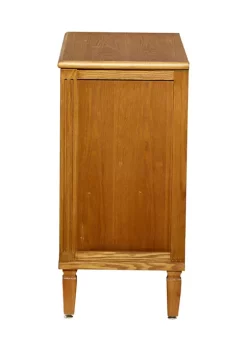 Outlet 🧨 Traditional Rectangular Brown Wood and Metal 2 Door Cabinet by Monroe Lane 🛒 -Monroe Lane Sales Belk 19639