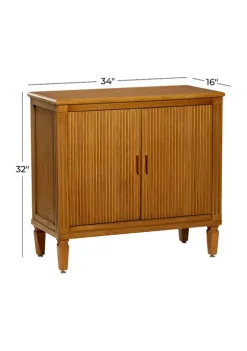 Outlet 🧨 Traditional Rectangular Brown Wood and Metal 2 Door Cabinet by Monroe Lane 🛒 -Monroe Lane Sales Belk 19640