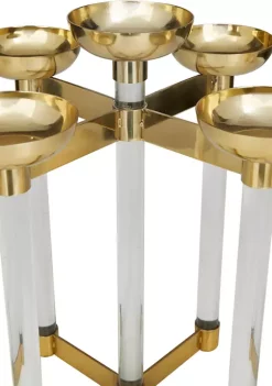 Coupon 🌟 Contemporary Stainless Steel Candle Holder by Monroe Lane ⭐ -Monroe Lane Sales Belk 19717