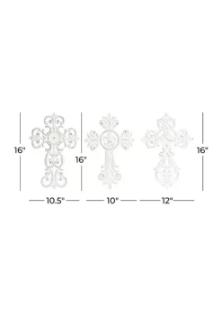 Budget 🌟 Traditional Wood Wall Decor - Set of 3 by Monroe Lane ⭐ -Monroe Lane Sales Belk 19730