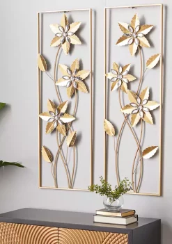 Best Sale ✔️ Contemporary Metal Wall Decor - Set of 2 by Monroe Lane 🤩 -Monroe Lane Sales Belk 19758