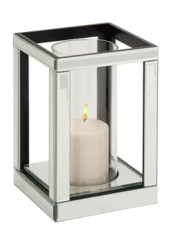 Discount ⭐ Glam Glass Hurricane Lamp by Monroe Lane ⌛