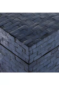 Outlet 👍 Coastal 👩 Mother of Pearl Box - Set of 2 by Monroe Lane 🎉 -Monroe Lane Sales Belk 1979