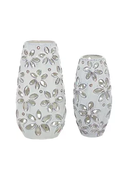 Hot Sale 🧨 Farmhouse Ceramic Vase - Set of 2 by Monroe Lane 🌟 -Monroe Lane Sales Belk 19791