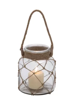 Best Pirce 🎁 Coastal Glass Lantern by Monroe Lane 🔔 -Monroe Lane Sales Belk 19798