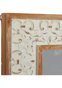 Coupon 🔥 Wood Farmhouse Wall Mirror by Monroe Lane 🌟 -Monroe Lane Sales Belk 19849