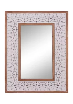 Coupon 🔥 Wood Farmhouse Wall Mirror by Monroe Lane 🌟 -Monroe Lane Sales Belk 19853