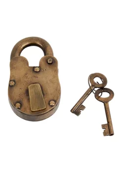 Discount 🎁 Vintage Brass Lock And Key by Monroe Lane ⭐