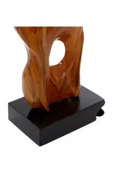 Cheap 😉 Contemporary Teak Wood Sculpture by Monroe Lane 🔥 -Monroe Lane Sales Belk 19871