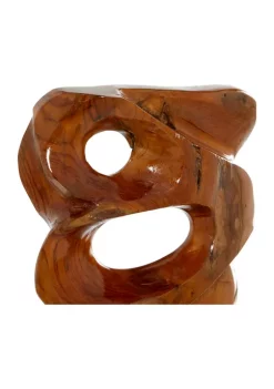 Cheap 😉 Contemporary Teak Wood Sculpture by Monroe Lane 🔥 -Monroe Lane Sales Belk 19872