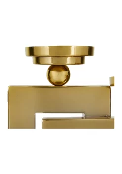 Deals ⭐ Modern Stainless Steel Candle Holder by Monroe Lane 🧨 -Monroe Lane Sales Belk 19878