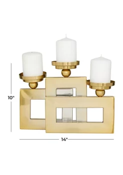 Deals ⭐ Modern Stainless Steel Candle Holder by Monroe Lane 🧨 -Monroe Lane Sales Belk 19881