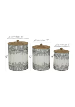 Coupon 🔔 Farmhouse Metal Decorative Jars - Set of 3 by Monroe Lane 😀 -Monroe Lane Sales Belk 19887