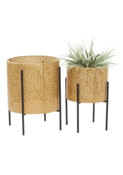 Wholesale 🧨 Contemporary Metal Planter - Set of 2 by Monroe Lane 🔔 -Monroe Lane Sales Belk 19902