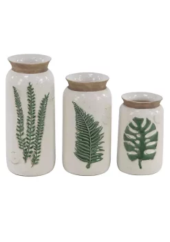 Wholesale 🛒 Coastal Ceramic Vase - Set of 3 by Monroe Lane 🧨 -Monroe Lane Sales Belk 19907