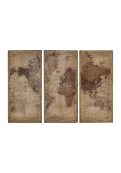 Outlet ✔️ Fir Vintage Wall Décor - Set of 3 by Monroe Lane ✨ -Monroe Lane Sales Belk 19930