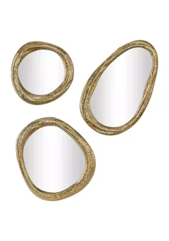 Top 10 🛒 Contemporary Aluminum Wall Mirror - Set of 3 by Monroe Lane ❤️ -Monroe Lane Sales Belk 19939