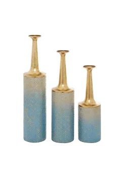 New ⌛ Coastal Metal Vase - Set of 3 by Monroe Lane 💯
