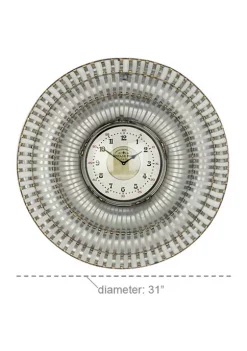 Buy ⭐ Iron Wall Clock by Monroe Lane 🎁 -Monroe Lane Sales Belk 20000