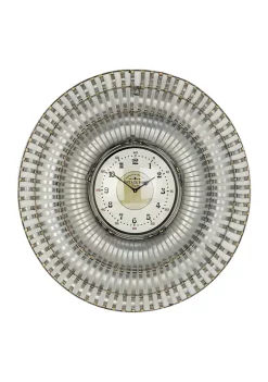 Buy ⭐ Iron Wall Clock by Monroe Lane 🎁 -Monroe Lane Sales Belk 20001
