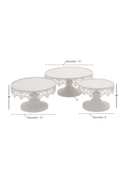 Budget 🛒 Vintage Metal Cake Stand - Set of 3 by Monroe Lane ✨ -Monroe Lane Sales Belk 20047