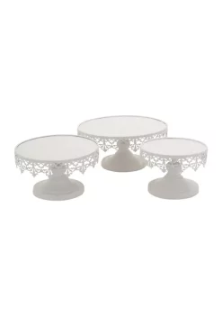 Budget 🛒 Vintage Metal Cake Stand - Set of 3 by Monroe Lane ✨ -Monroe Lane Sales Belk 20049