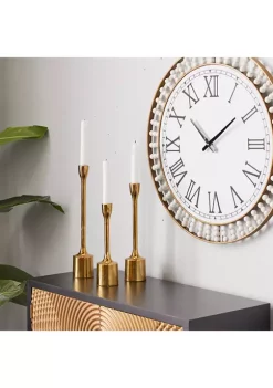 Outlet β€οΈ Contemporary Aluminum Candle Holder - Set of 3 by Monroe Lane π