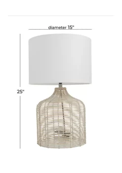 Budget 🔥 Coastal Rattan Table Lamp by Monroe Lane ⭐ -Monroe Lane Sales Belk 20146