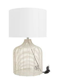 Budget 🔥 Coastal Rattan Table Lamp by Monroe Lane ⭐ -Monroe Lane Sales Belk 20147