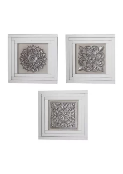 Discount 🤩 Glam Glass Wall Decor - Set of 3 by Monroe Lane ❤️ -Monroe Lane Sales Belk 20163