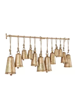 Buy 😉 Bohemian Metal Decorative Cow Bell by Monroe Lane 🎉 -Monroe Lane Sales Belk 20206