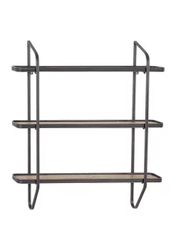 Hot Sale 🧨 32 in x 33.5 in Large Rectangular Silver Metal and Wood 3 Tier Wall Shelf by Monroe Lane ❤️ 7 Hot Sale 🧨 32 in x 33.5 in Large Rectangular Silver Metal and Wood 3 Tier Wall Shelf by Monroe Lane ❤️ -Monroe Lane Sales Belk 20211