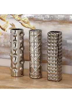 Cheap 🤩 Glam Ceramic Vase - Set of 3 by Monroe Lane ❤️ -Monroe Lane Sales Belk 20257