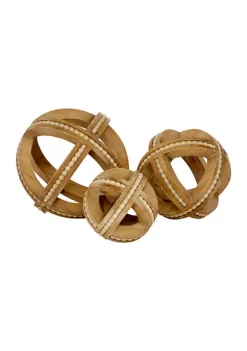 Outlet 🥰 Farmhouse Wood Sculpture - Set of 3 by Monroe Lane ✨ -Monroe Lane Sales Belk 20282