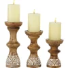 Best Sale 🎉 Country Cottage Wood Candle Holder - Set of 3 by Monroe Lane 😀