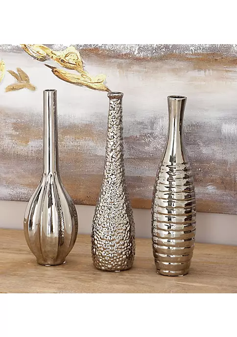 Best deal 👏 Modern Ceramic Vase - Set of 3 by Monroe Lane ✨ 2 Best deal 👏 Modern Ceramic Vase - Set of 3 by Monroe Lane ✨ - Image 2