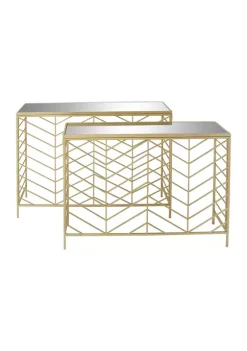 Best deal โญ Contemporary Metal Console Table - Set of 2 by Monroe Lane ๐คฉ