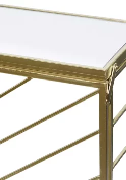 Best deal ⭐ Contemporary Metal Console Table - Set of 2 by Monroe Lane 🤩 -Monroe Lane Sales Belk 20357