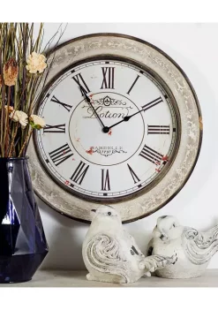 Best deal 🎁 Vintage Wood Wall Clock by Monroe Lane 🔔