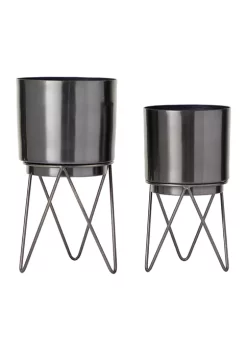 Best Pirce ✔️ Modern Metal Planter - Set of 2 by Monroe Lane 👍 -Monroe Lane Sales Belk 20396