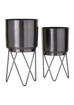 Best Pirce ✔️ Modern Metal Planter - Set of 2 by Monroe Lane 👍 -Monroe Lane Sales Belk 20397