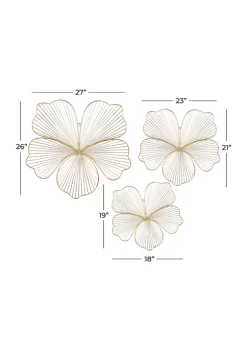 Wholesale ✨ Glam Metal Wall Decor - Set of 3 by Monroe Lane ⭐ -Monroe Lane Sales Belk 20454