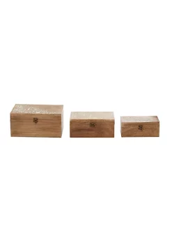 Best Sale ✔️ Country Cottage Wood Box - Set of 3 by Monroe Lane ❤️ -Monroe Lane Sales Belk 20535