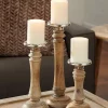 Brand new ✨ Traditional Mango Wood Candle Holder - Set of 3 by Monroe Lane ⌛