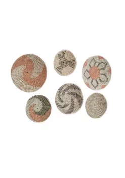 New ❤️ Eclectic Seagrass Wall Decor - Set of 6 by Monroe Lane 🎁 -Monroe Lane Sales Belk 20641