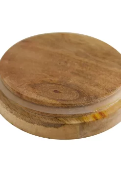 Promo 🔥 Coastal Wood Decorative Jars - Set of 2 by Monroe Lane ⭐ -Monroe Lane Sales Belk 20654