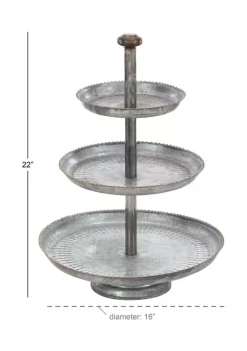 Best Sale 🔔 Farmhouse Metal Tiered Server by Monroe Lane 🥰 -Monroe Lane Sales Belk 20661
